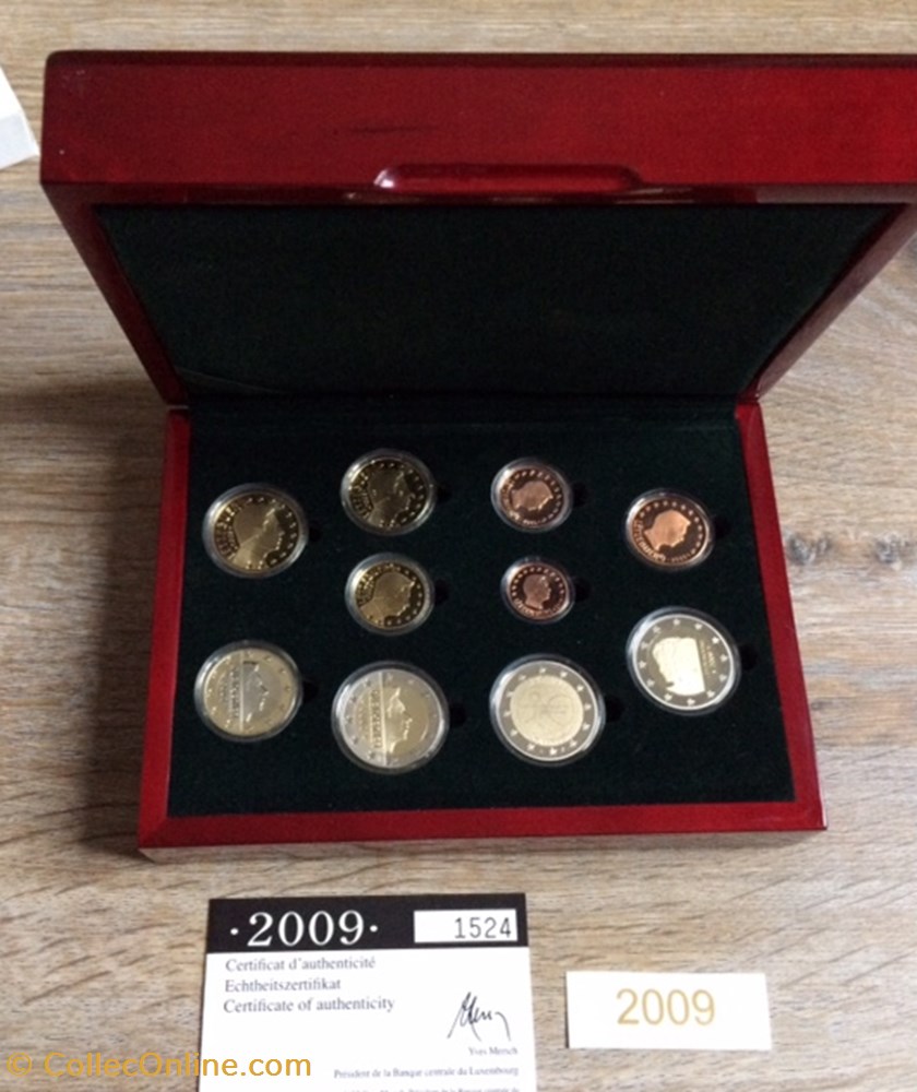 Coffret Euro annuel Luxembourg 2009 BE avec 2 X 2€ commémorative 2 monnaie coffret euro annuel luxembourg 2009 be avec 2 x 2 commemorative
