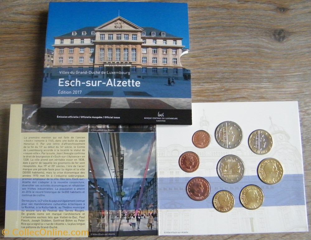 Coffret Euro annuel Luxembourg 2017 avec 2€ commémorative monnaie coffret euro annuel luxembourg 2017 avec 2 commemorative