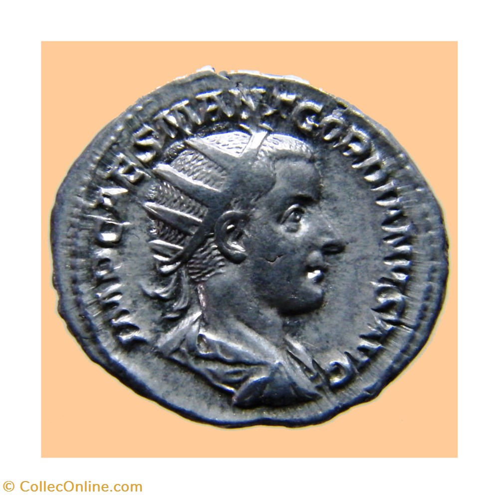monnaies antiquite av jc ap romaines republicaines imperiales gordien iii antoninien ric 1 fides militvm rome 238