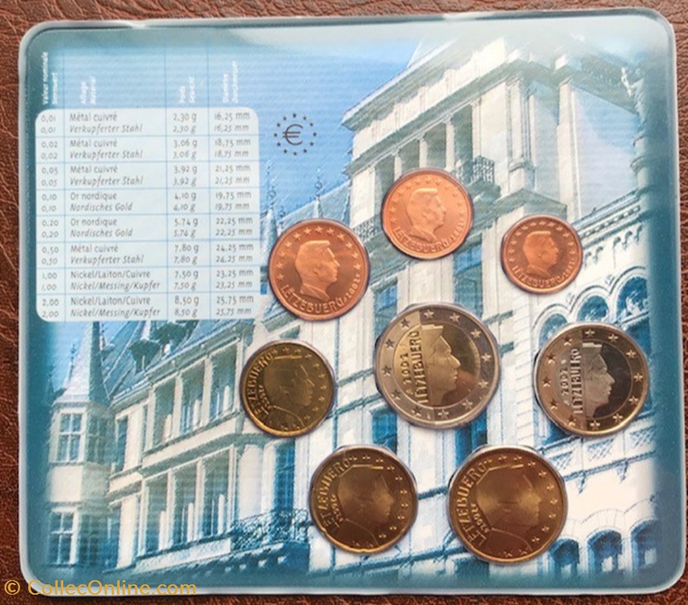 monnaie coffret euro annuel luxembourg 2002 faute rare