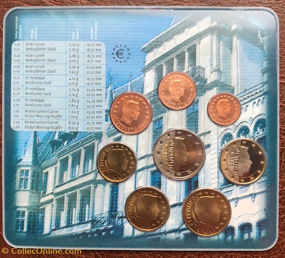 monnaie coffret euro annuel luxembourg 2002