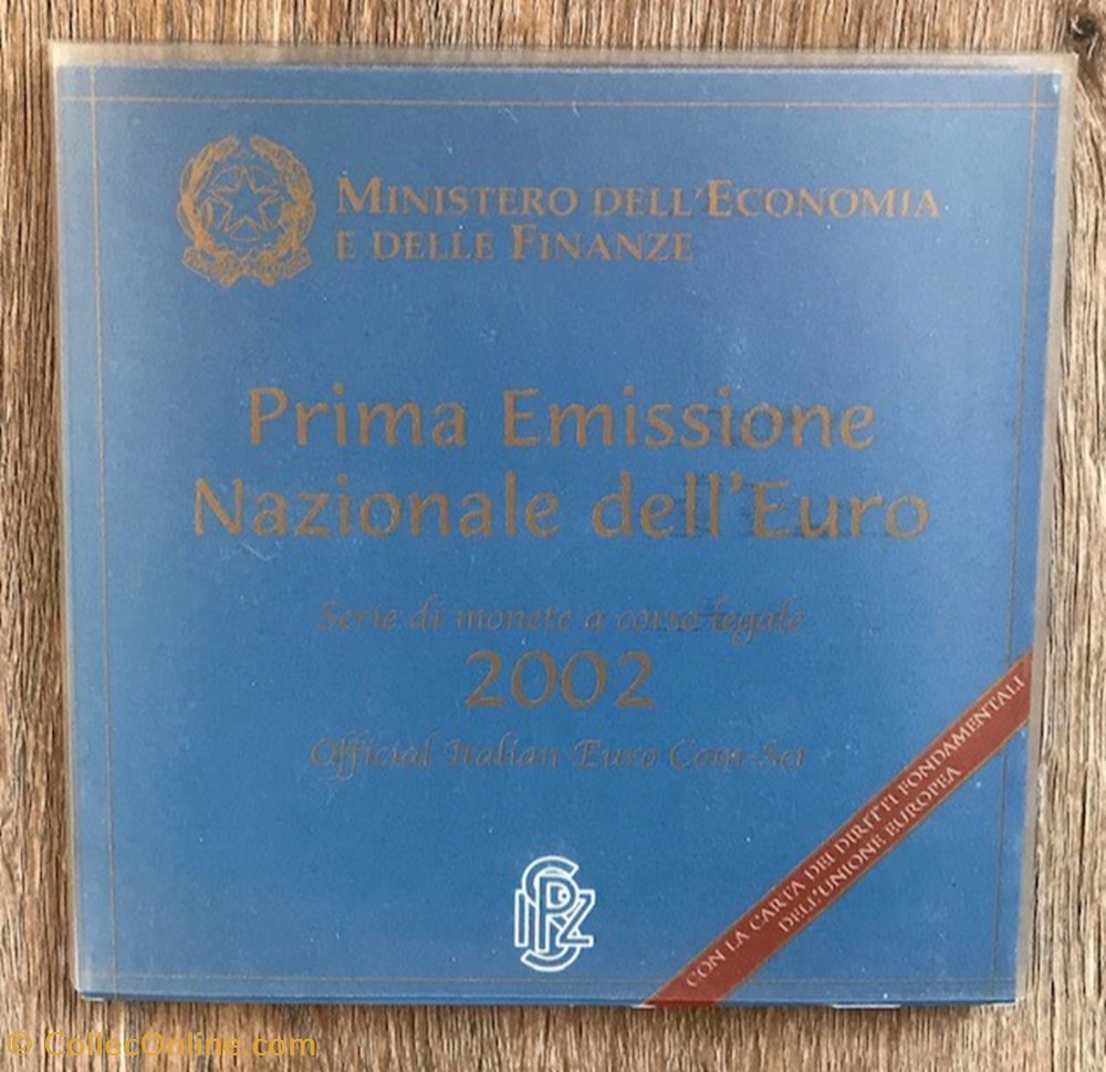 monnaie coffret euro annuel italie 2002 bu