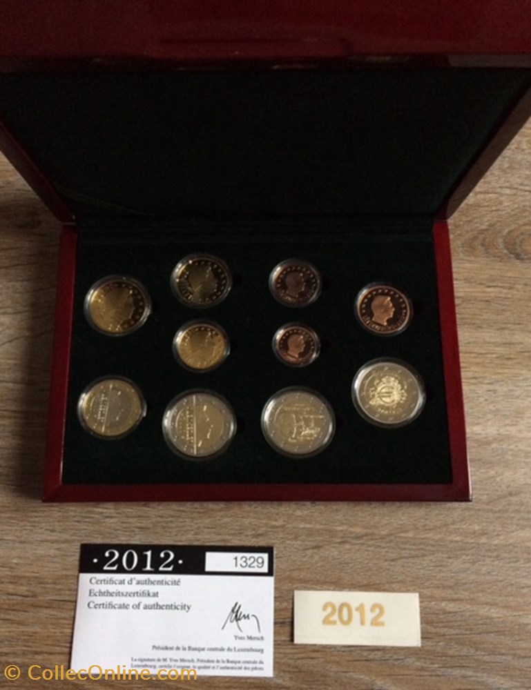 Coffret Euro annuel Luxembourg 2012 BE avec 2 X 2€ commémorative 2 monnaie coffret euro annuel luxembourg 2012 be avec 2 x 2 commemorative