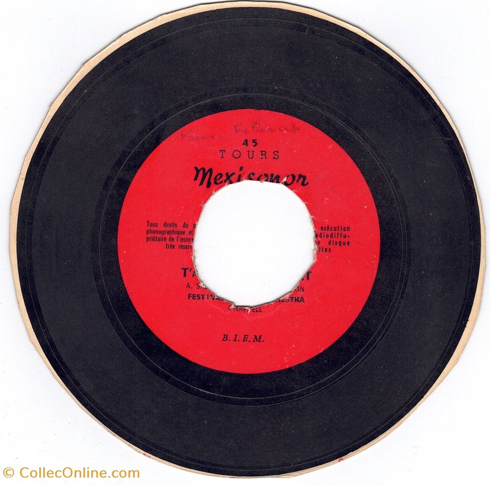 Disque MONSAVON Mexisonor objets publicitaires disque monsavon mexisonor