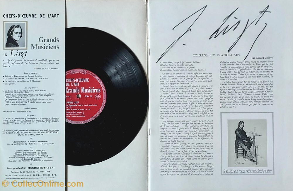 documents anciens chefs oeuvre de art liszt