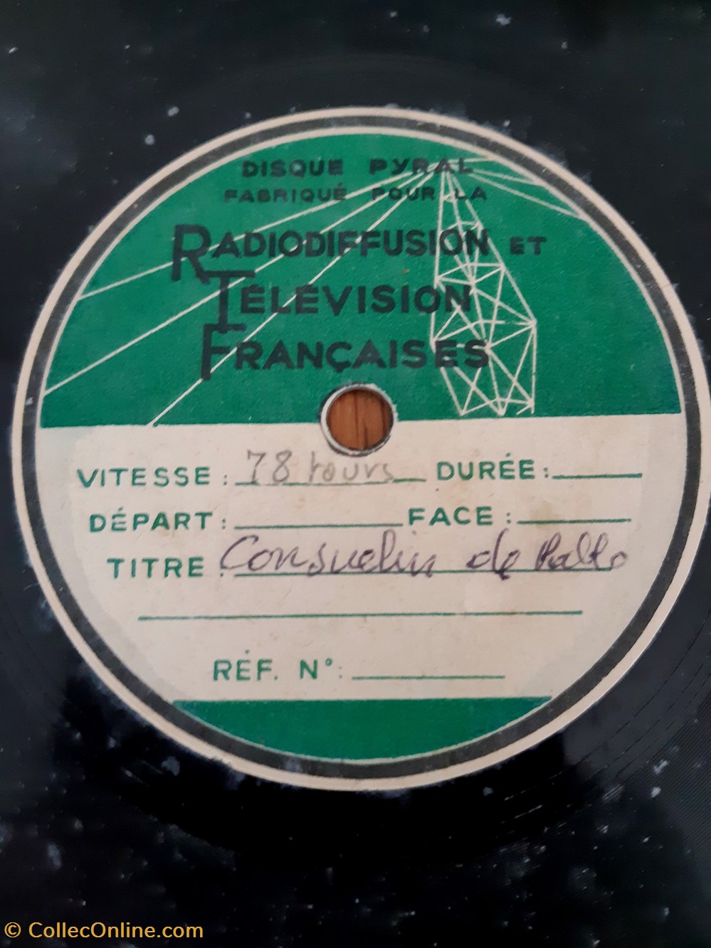 electro vintage consuelin de pablo enregistrement 78tr sur disque pyral pour la rtf