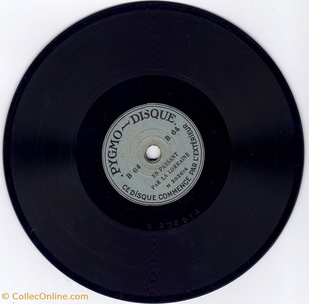 electro vintage disque pygmo disque b64 15 cm 78tr mn