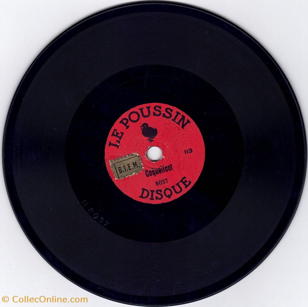 electro vintage disque 15cm label le poussin n 113 78 tr min