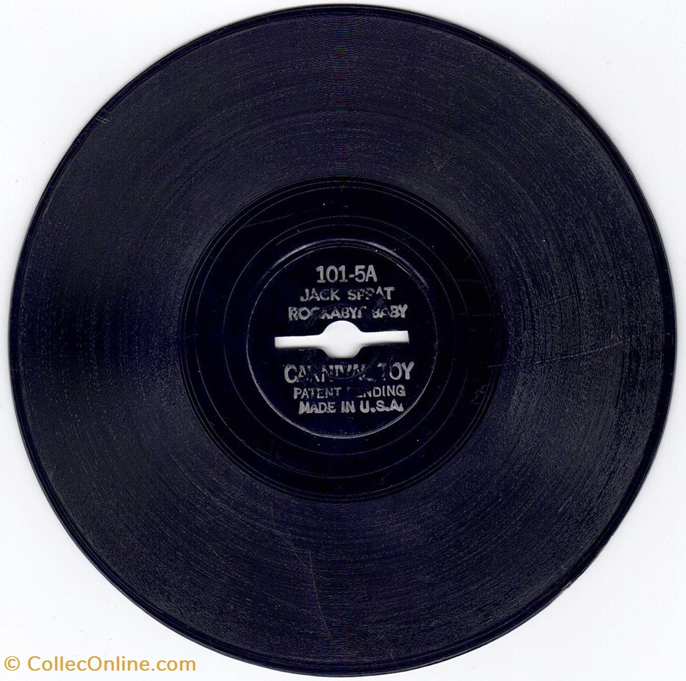 Disque 5" pour lecteur Carnival Toy 101-5 electro vintage electrophones disque 5 pour lecteur carnival toy 101 5
