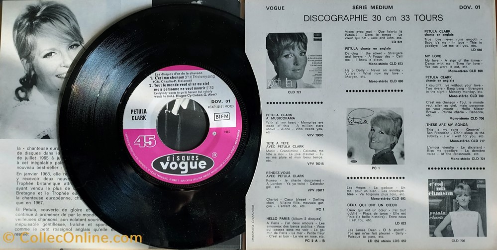 Petula Clark livre disque musique instruments disques vinyles tours petula clark livre disque