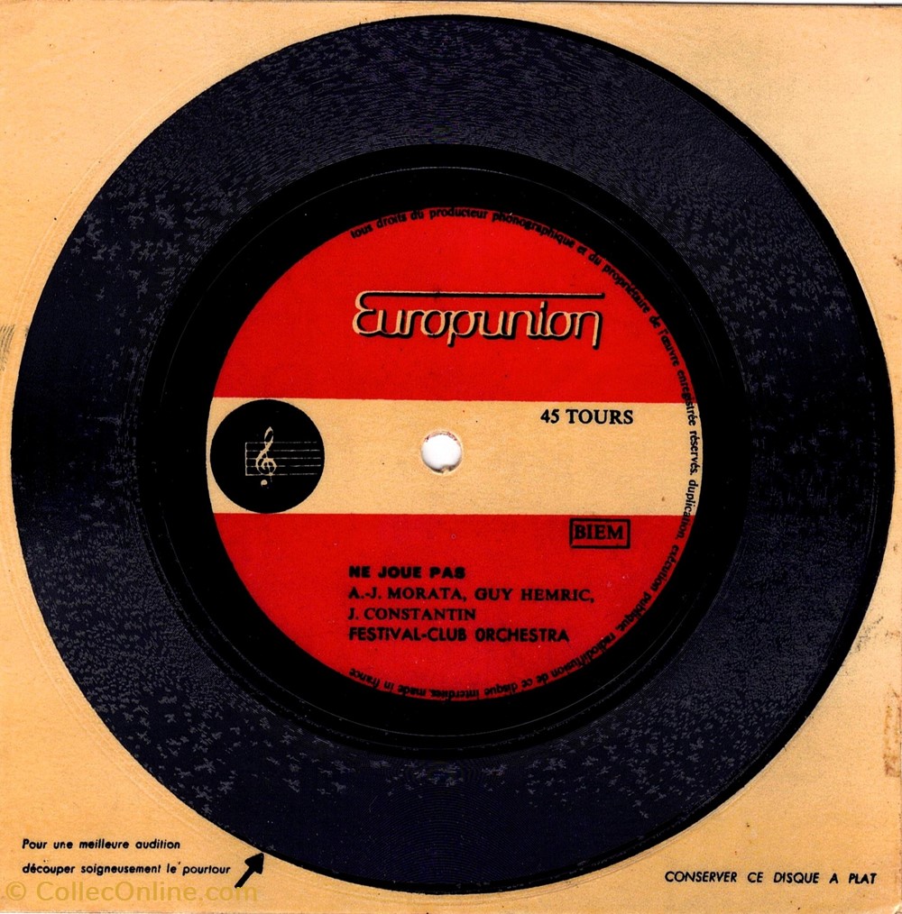 Disque carton Monsavon Ne joue pas objets publicitaires disque carton monsavon ne joue pas