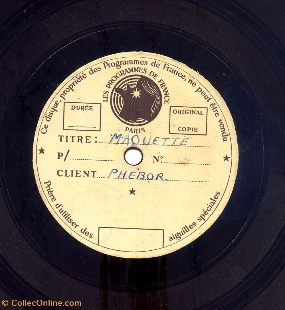 Publicité Phebor. Enregistrement sur disque Pyral. Phebor met de l'or dans vos cheveux... objets publicitaires publicite phebor enregistrement sur disque pyral phebor met de or dans vos cheveux