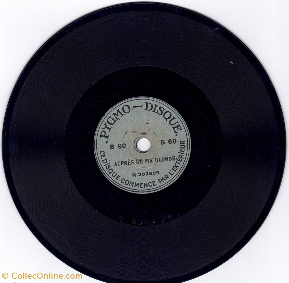 electro vintage disque pygmo disque b60 15 cm 78tr mn