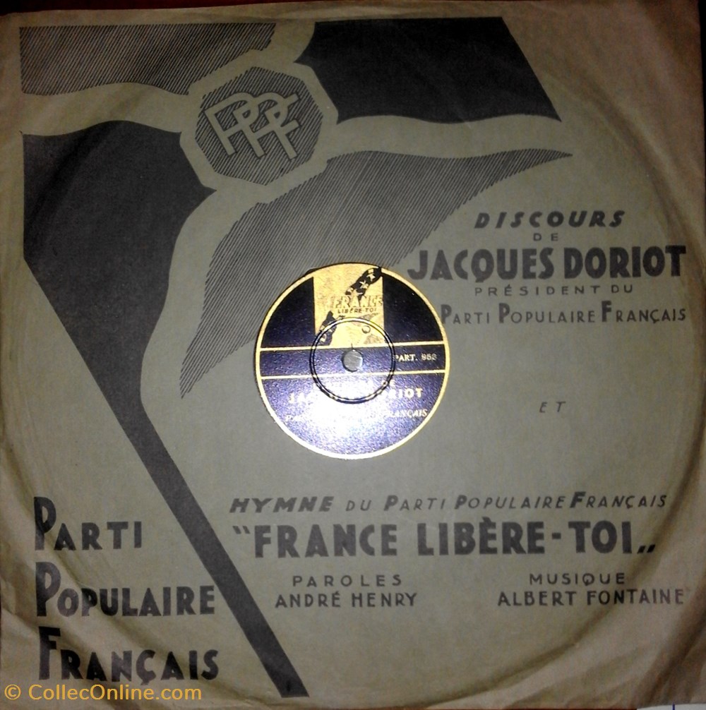 electro vintage jacques doriot france libere toi enregistrement sur disque pyral
