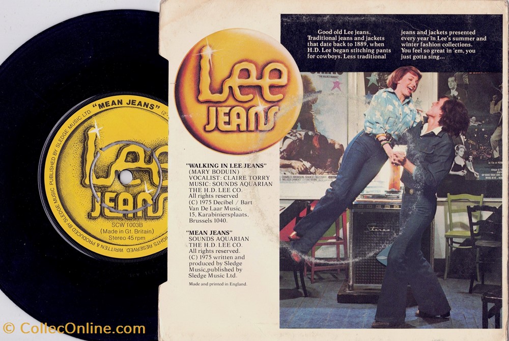 Walkin'in Lee Jeans Disque vinyle publicitaire objets publicitaires walkin in lee jeans disque vinyle publicitaire