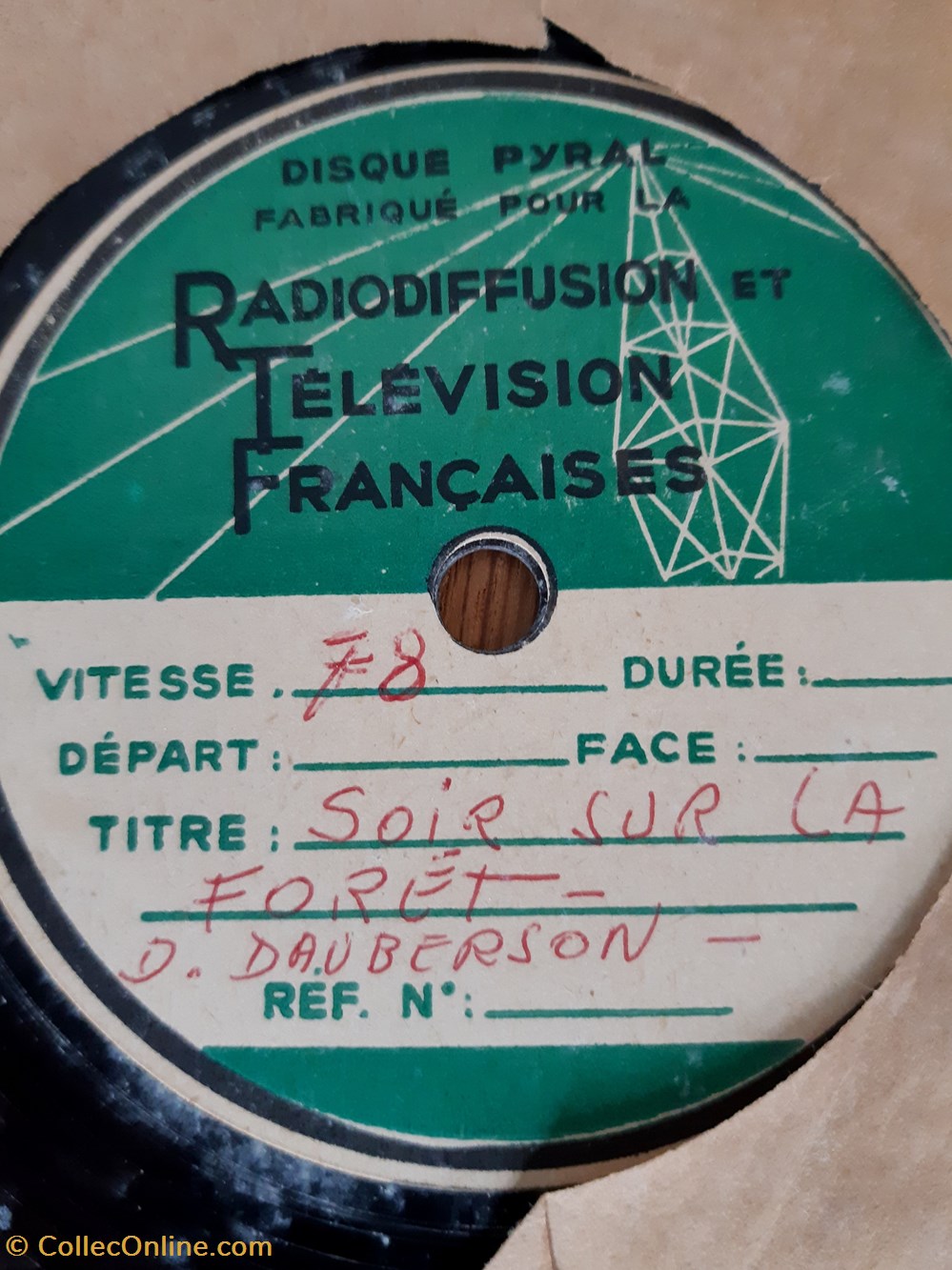 Enregistrement pour la RTF Radiodiffusion et Télévision Française 2 documents anciens autres enregistrement pour la rtf radiodiffusion et television francaise