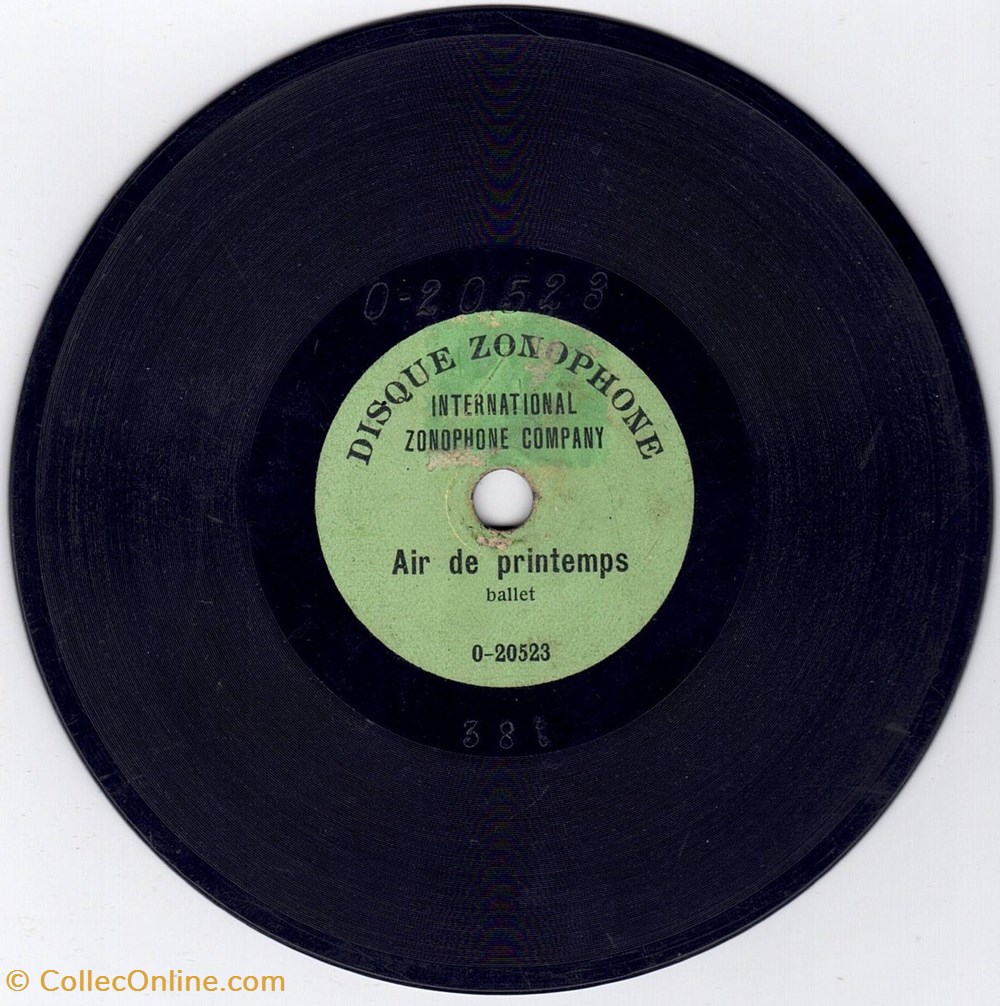 electro vintage electrophones disque zonophone 12cm 5