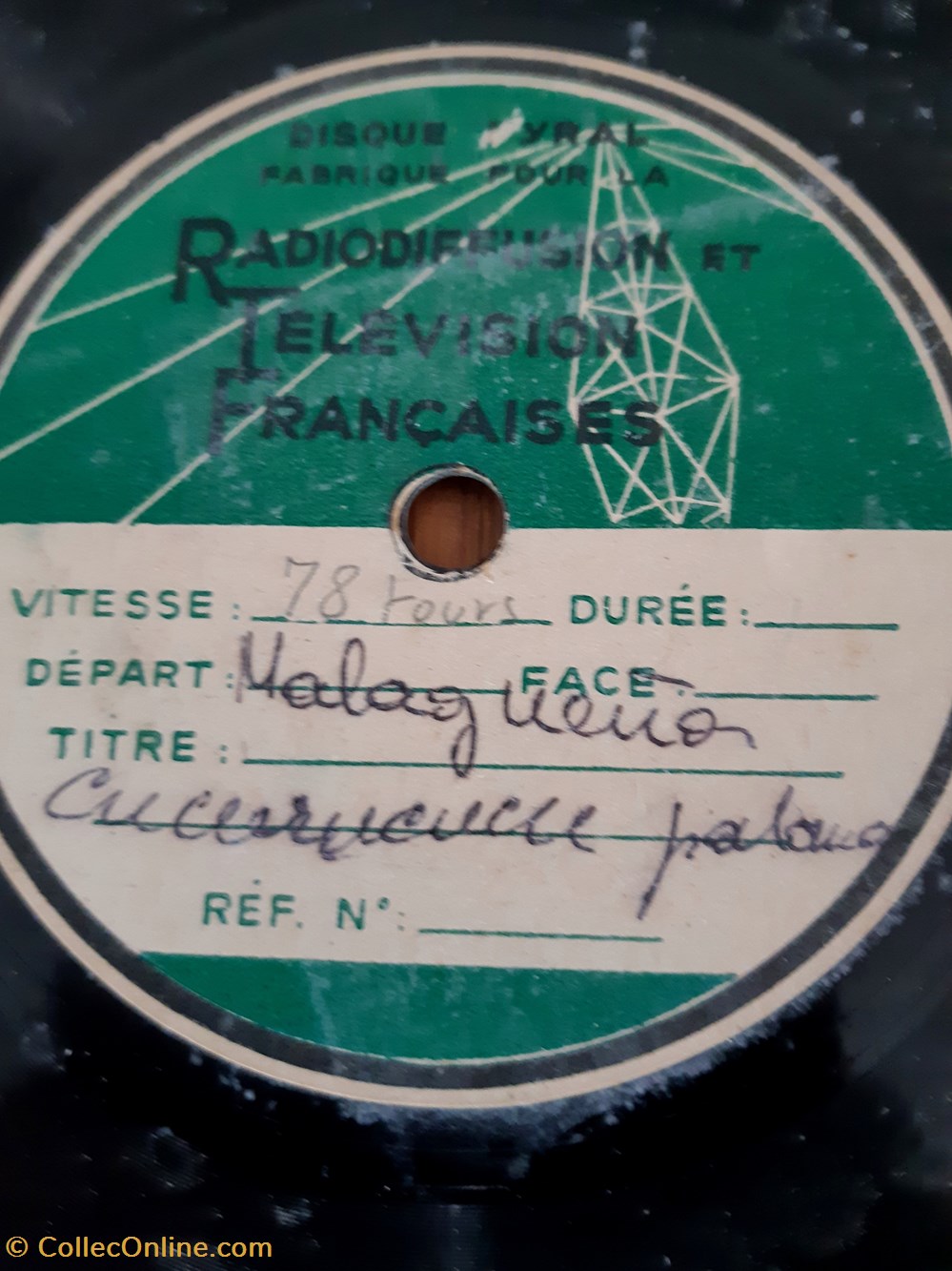 Enregistrement pour la RTF Radiodiffusion et Télévision Française 3 documents anciens autres enregistrement pour la rtf radiodiffusion et television francaise
