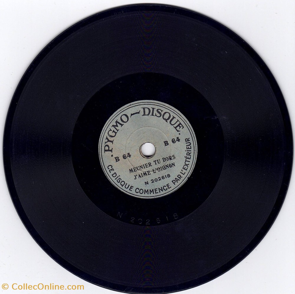 electro vintage disque pygmo disque b64 15 cm 78tr mn