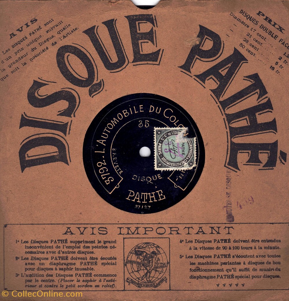 musique instruments disques vinyles disque pathe 90tr mn 21cm