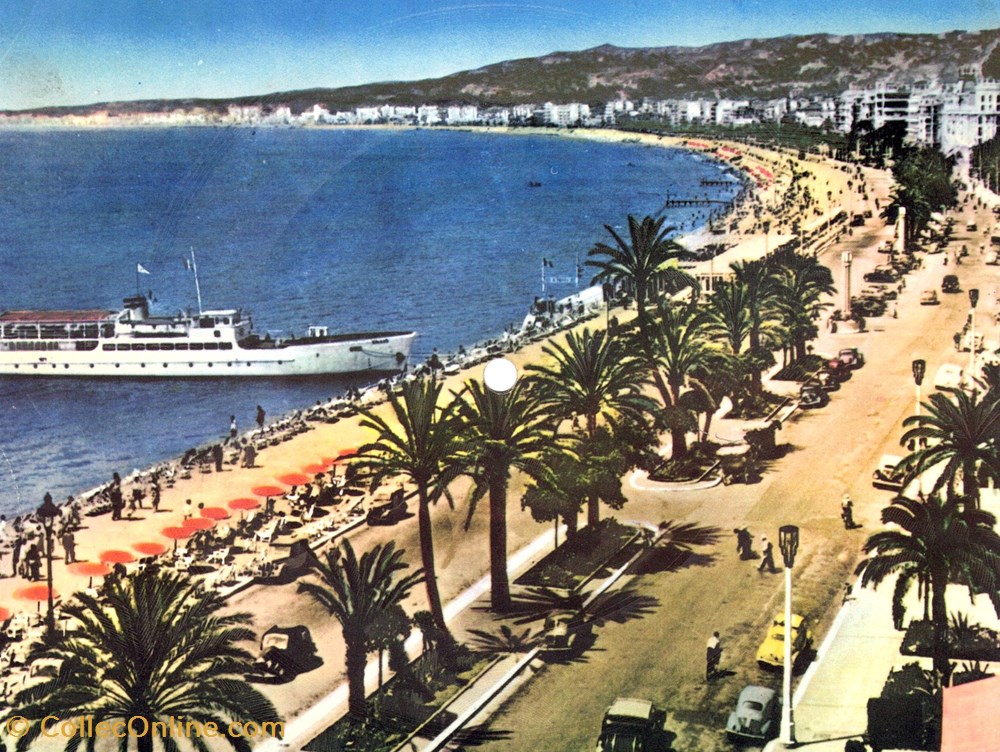 cartes postales autres disque carte postale nice promenade des anglais