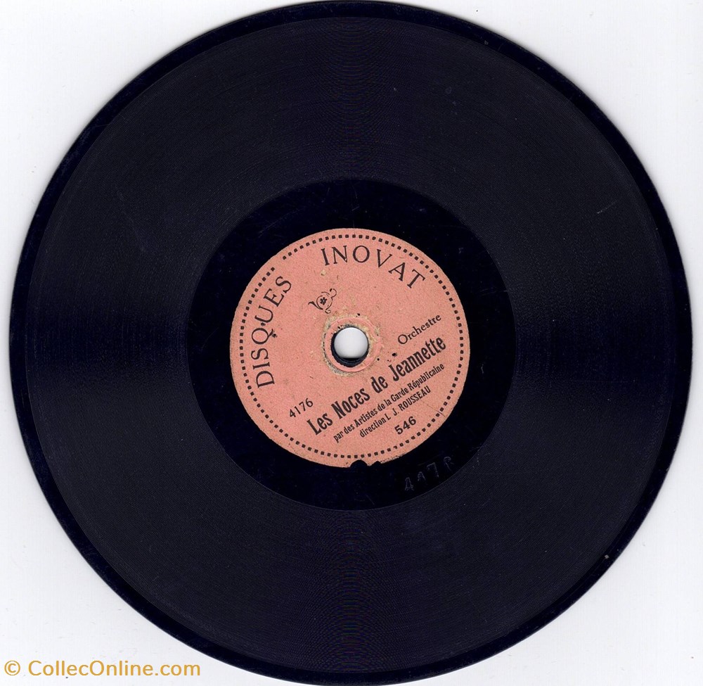 Disque INOVAT 546 15 cm 78tr/mn electro vintage disque inovat 546 15 cm 78tr mn