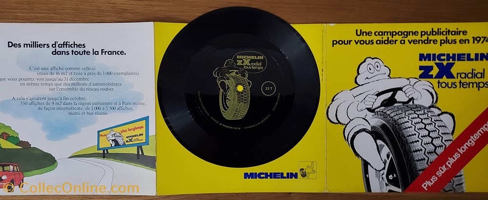 Michelin ZX radial disque souple 33tr/min objets publicitaires michelin zx radial disque souple 33tr min