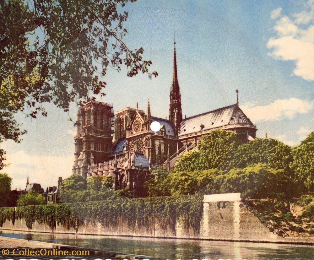 cartes postales autres disque carte postale notre dame de paris