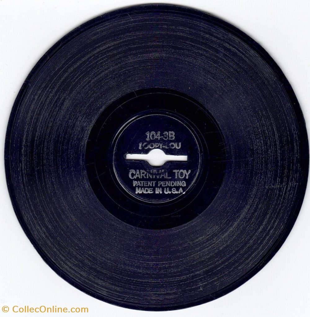 Disque 5" pour lecteur Carnival Toy 104-3 electro vintage electrophones disque 5 pour lecteur carnival toy 104 3