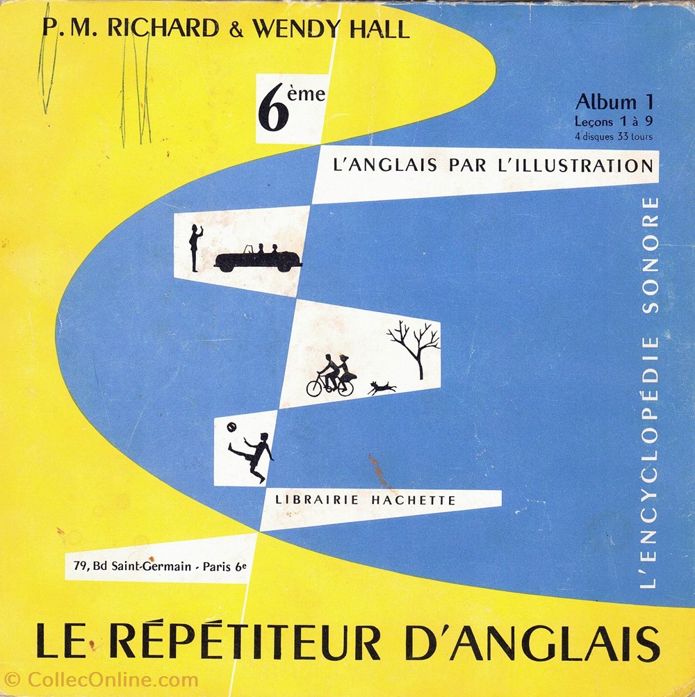 Le répétiteur d'anglais en disque vinyle. science enseignement le repetiteur anglais en disque vinyle