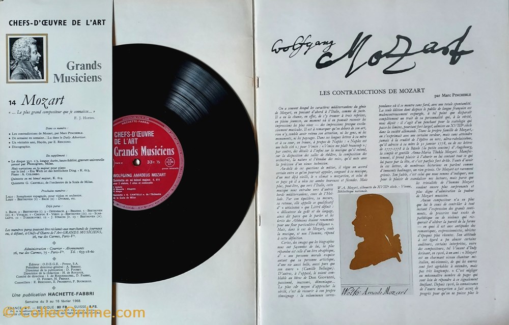 documents anciens chefs oeuvre de art mozart