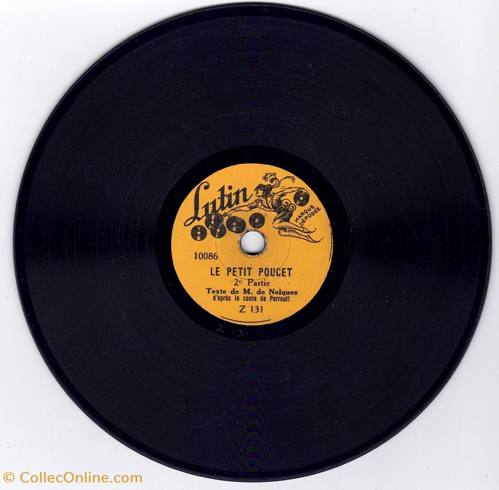 electro vintage disque lutin 10086 15cm 78tr mn