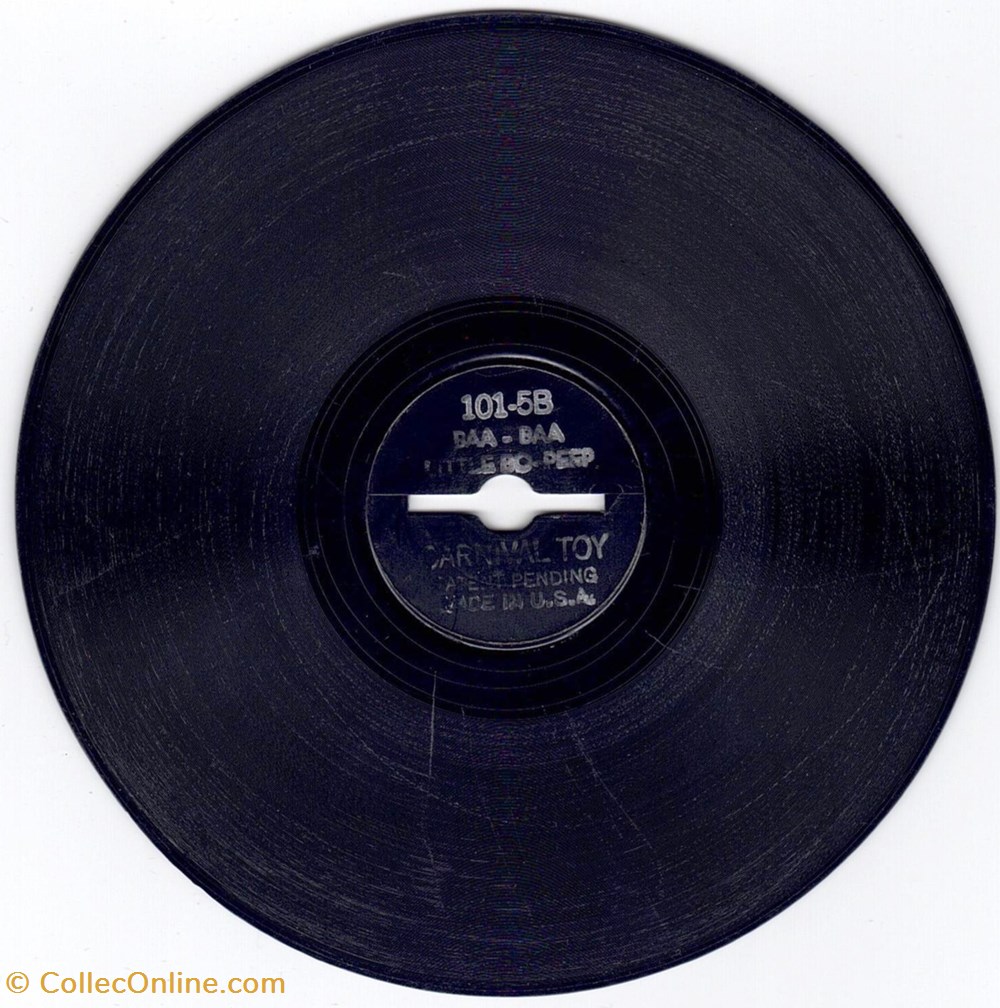 Disque 5" pour lecteur Carnival Toy 101-5 electro vintage electrophones disque 5 pour lecteur carnival toy 101 5