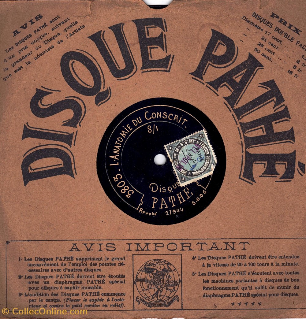 musique instruments disques vinyles disque pathe 90tr mn 21cm