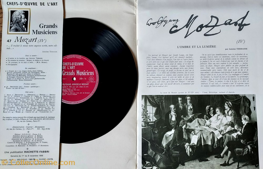 documents anciens chefs oeuvre de art mozart iv