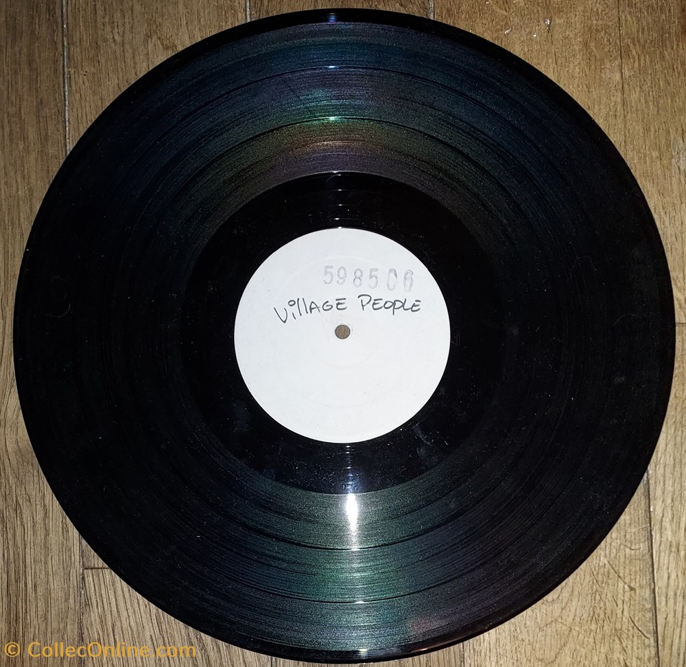 Test print Village People Go West electro vintage platine vinyle test print village people go west
