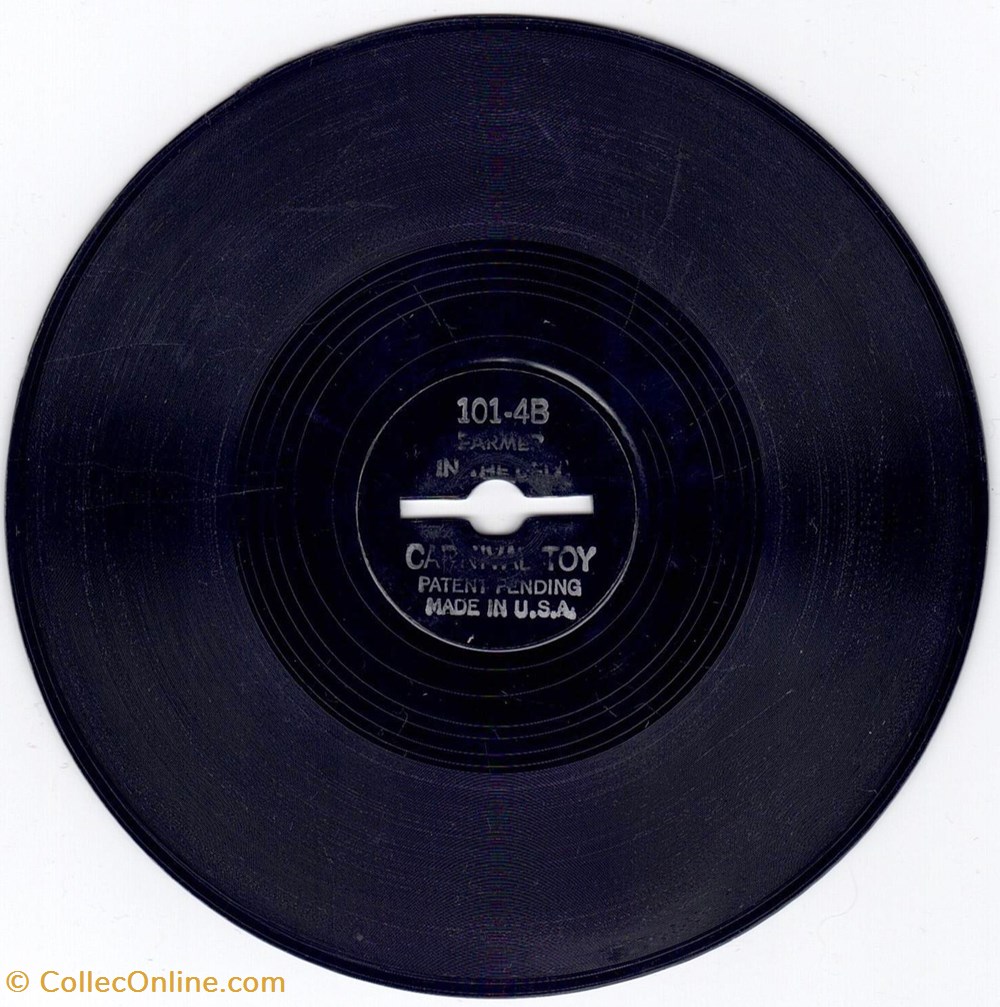 Disque 5" pour lecteur Carnival Toy 101-4 electro vintage electrophones disque 5 pour lecteur carnival toy 101 4