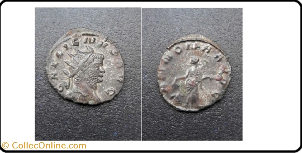 ROME GALLIEN ANNONA AVQG q champ droit confondu dans la titulure GALLIENVS AVG monnaies antiques romaines imperiales et republicaines rome gallien annona avqg q champ droit confondu dans la titulure gallienvs avg