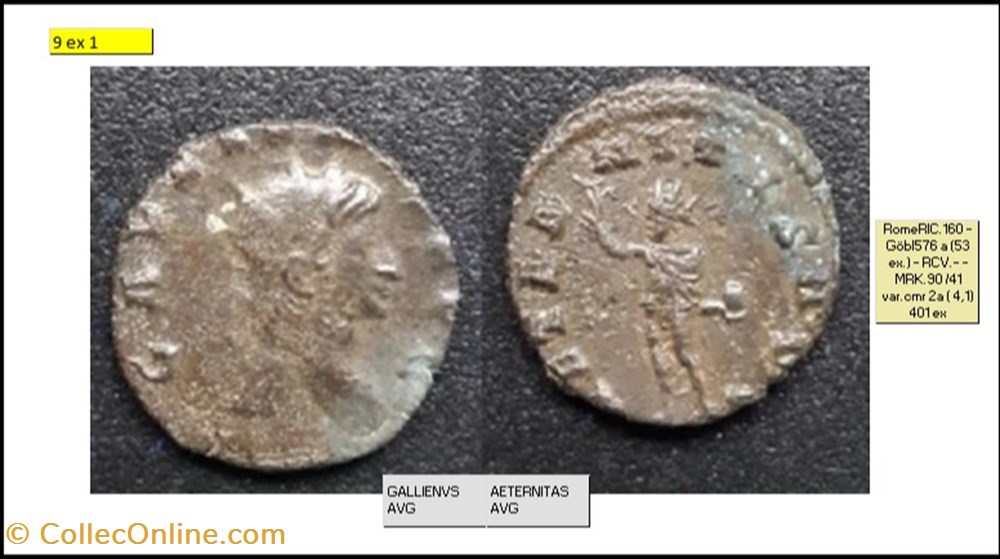 monnaies antiques romaines imperiales republicaines rome gallien aeternitas avg gallienvs avg