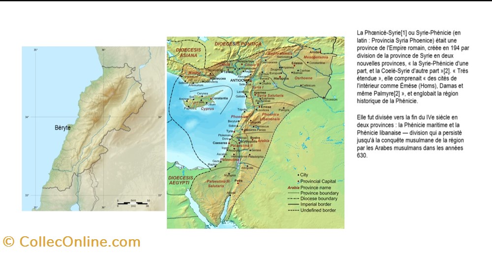 PROVINCIALE GALLIEN BERYTE PHENICIE COL IVL AVG FEL BERV EN EXERGUE IMP CP LIC GALLIENVS AVG monnaies antiques romaines provinciales provinciale gallien beryte phenicie col ivl avg fel berv en exergue imp cp lic gallienvs avg
