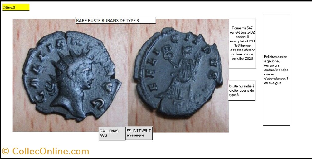 ROME GALLIEN FELICIT PVBL T EN EXERGUE GALLIENUS AVG monnaies antiques romaines imperiales et republicaines rome gallien felicit pvbl t en exergue gallienus avg