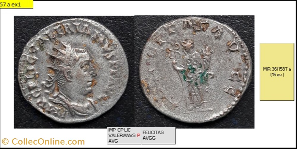 ROME VALERIEN 1ER FELICITAS AVGG IMP CP LIC VALERIANVS P AVG monnaies antiques romaines imperiales et republicaines rome valerien 1er felicitas avgg imp cp lic valerianvs p avg