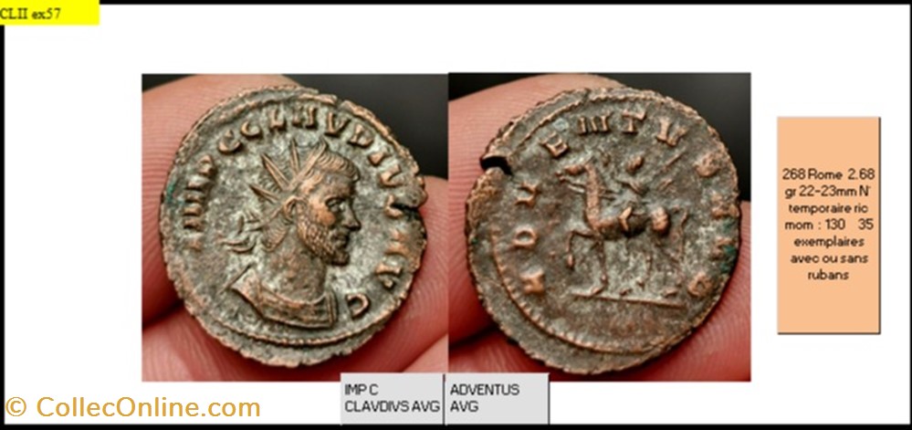 ROME CLAUDE II ADVENTVS AVG IMP C CLAVDIVS AVG monnaies antiques romaines imperiales et republicaines rome claude ii adventvs avg imp c clavdivs avg