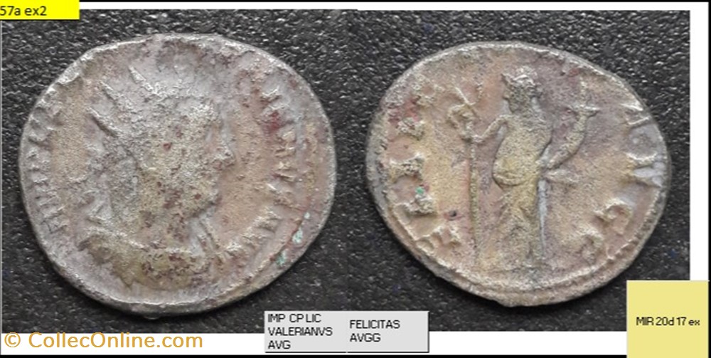 ROME VALERIEN 1ER FELICITAS AVGG IMP CP LIC VALERIANVS AVG monnaies antiques romaines imperiales et republicaines rome valerien 1er felicitas avgg imp cp lic valerianvs avg