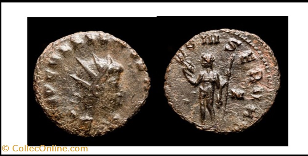 ROME GALLIEN IOVI CONSERVAT N champ droit IMP GALLIENVS AVG monnaies antiques romaines imperiales et republicaines rome gallien iovi conservat n champ droit imp gallienvs avg