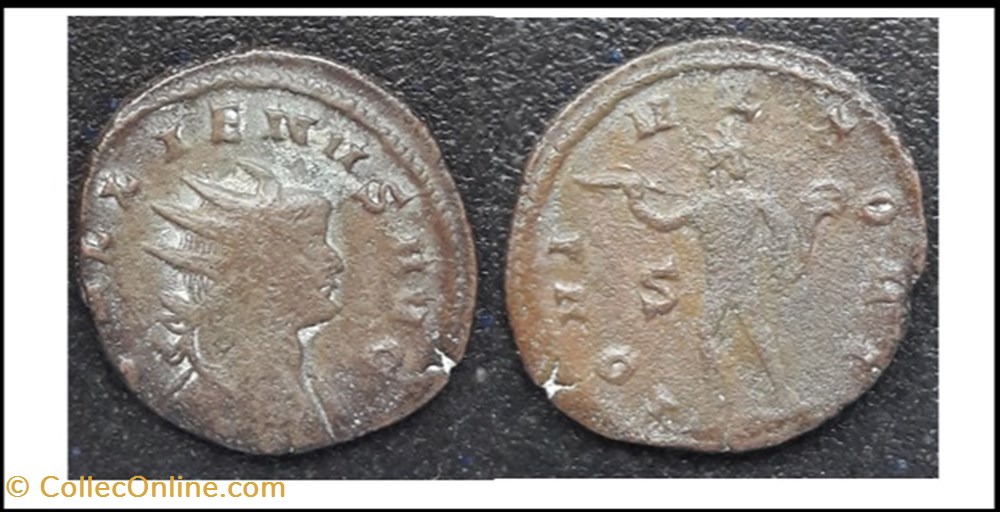 ROME GALLIEN IOVI ULTORI S champ gauche GALLIENUS AVG monnaies antiques romaines imperiales et republicaines rome gallien iovi ultori s champ gauche gallienus avg