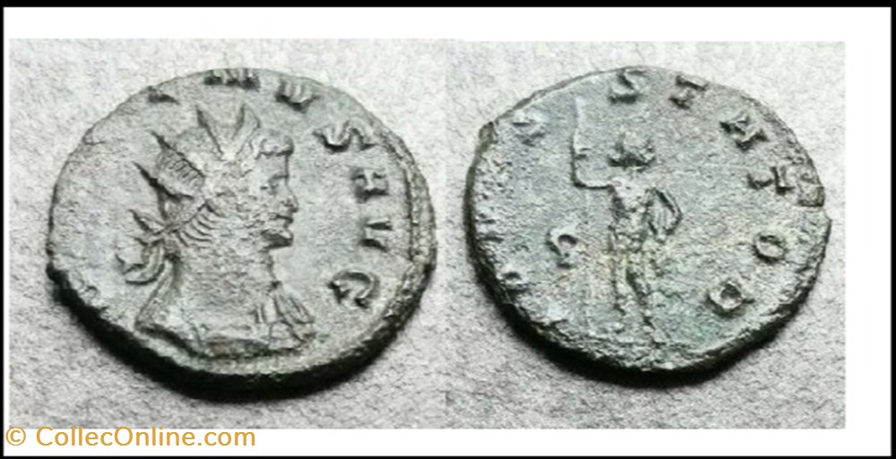 ROME GALLIEN IOVIS STATOR SIGMA CHAMP GAUCHE GALLIENUS AVG monnaies antiques romaines imperiales et republicaines rome gallien iovis stator sigma champ gauche gallienus avg