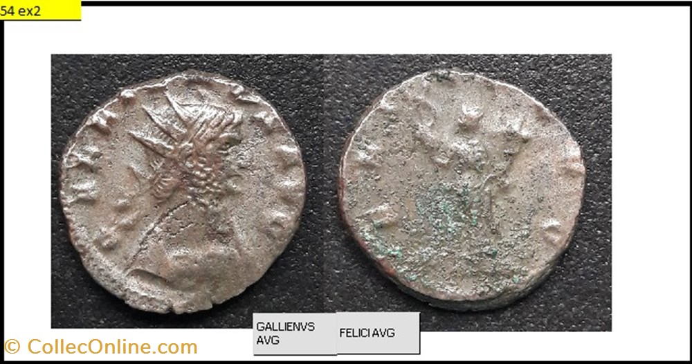monnaies antiques romaines imperiales et republicaines siscia gallien felici avg gallienvs avg