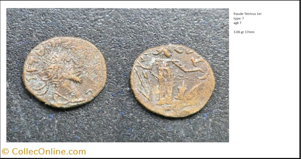 IMITATION TETRICUS I monnaies antiques romaines imperiales republicaines imitation tetricus i
