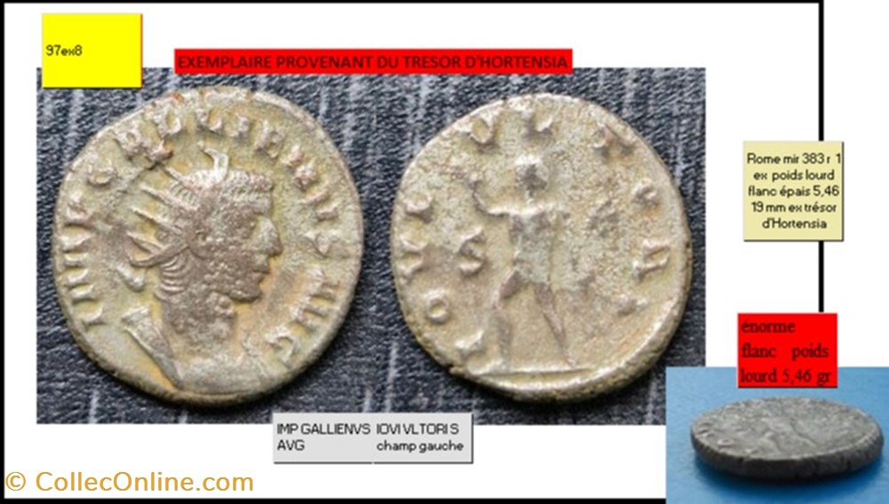 monnaies antiques romaines imperiales et republicaines rome gallien iovi vltori s champ gauche imp gallienvs avg
